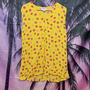 Cute Floral Sleeveless Top